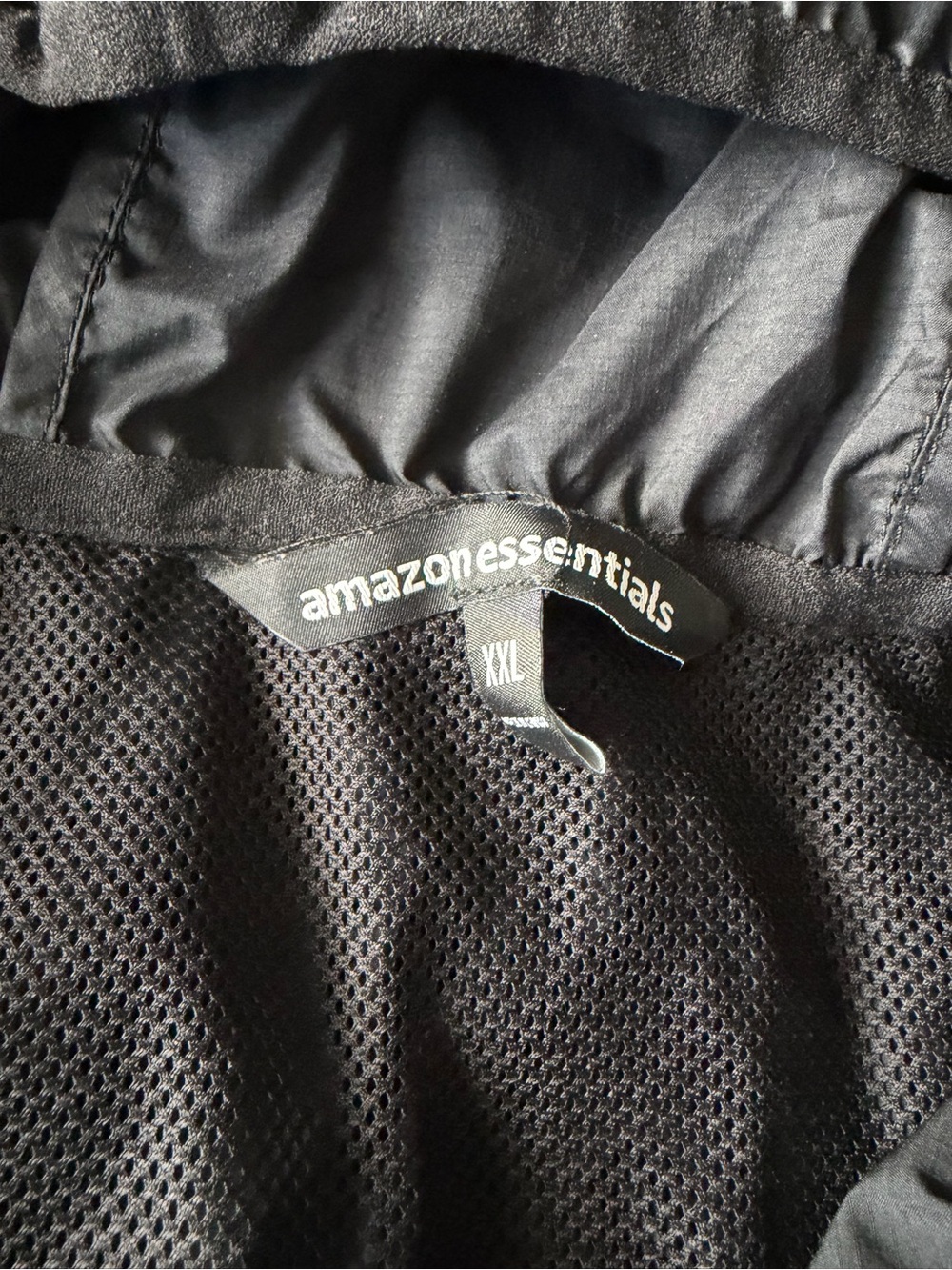 Amazon Essentials Black Hooded Windbreaker Anorak - Picture 2 of 5